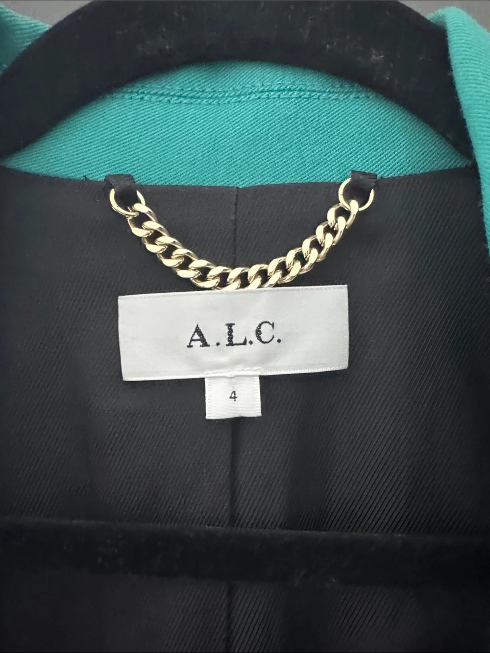 A.L.C. Teal Single-Button Blazer